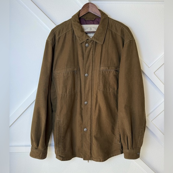 Tommy Bahama Brown Cotton Classic Island Lifestyle Jacket Button Front Zip XL - Picture 1 of 12